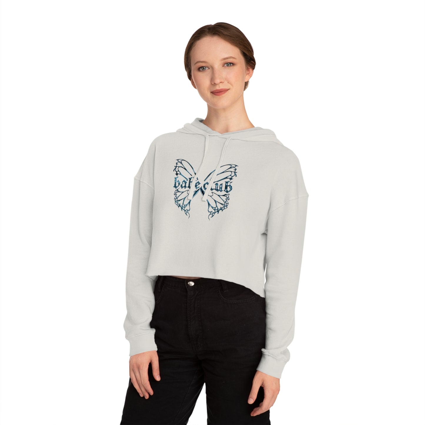 artist series* chrome butterfly | cropped hoodie